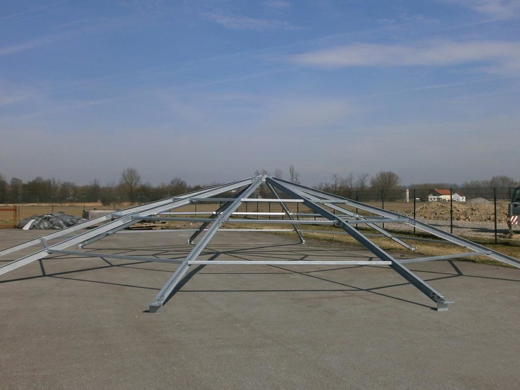 Freitragendes Kuppeldach Unterkonstruktion aus Stahl