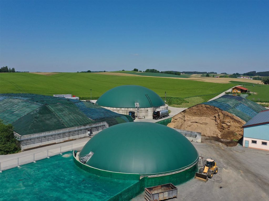Doppelmembrangasspeicher Biogasanlage Landwirtschaft