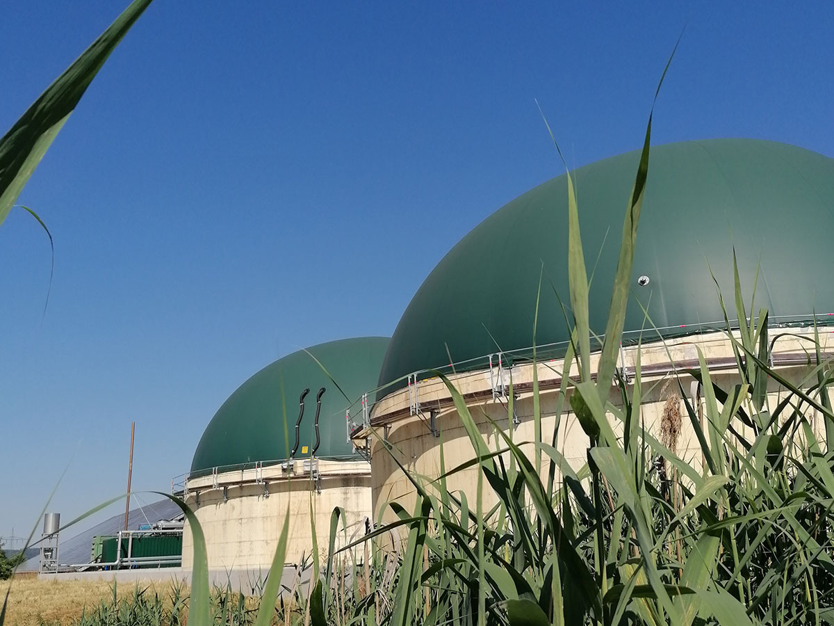 Gasspeicher Biogas mit Doppelter Membran