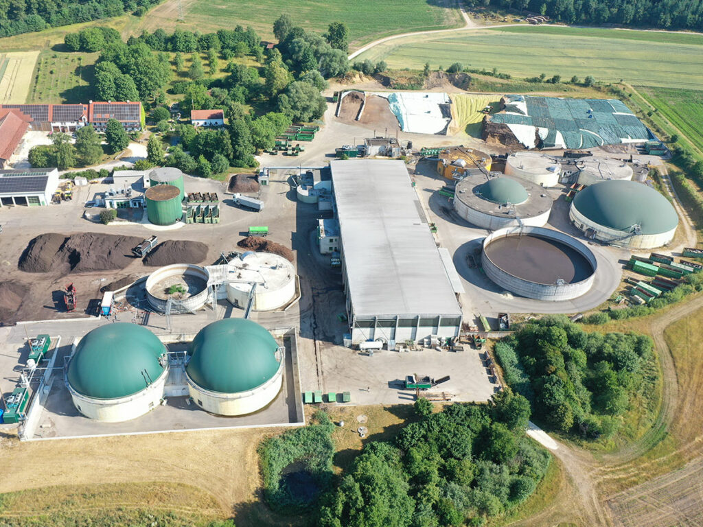 Doppelmembrangasspeicher an Biogasanlage Blümel GmbH