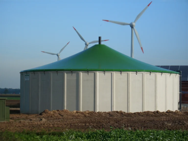 Biogasdach zur Abdeckung und Gasspeicherung