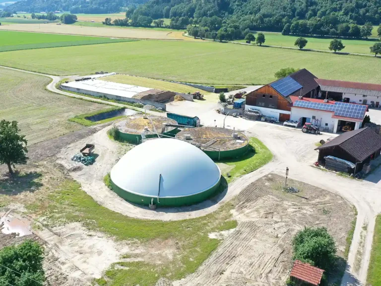 Doppelmembrangasspeicher auf landwirtschaftlichem Betrieb