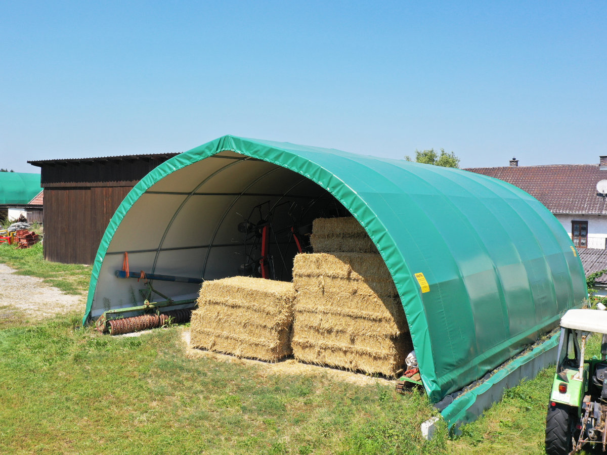 AGROTEL Rundbogenhalle zur Heu und Stroh Lagerung