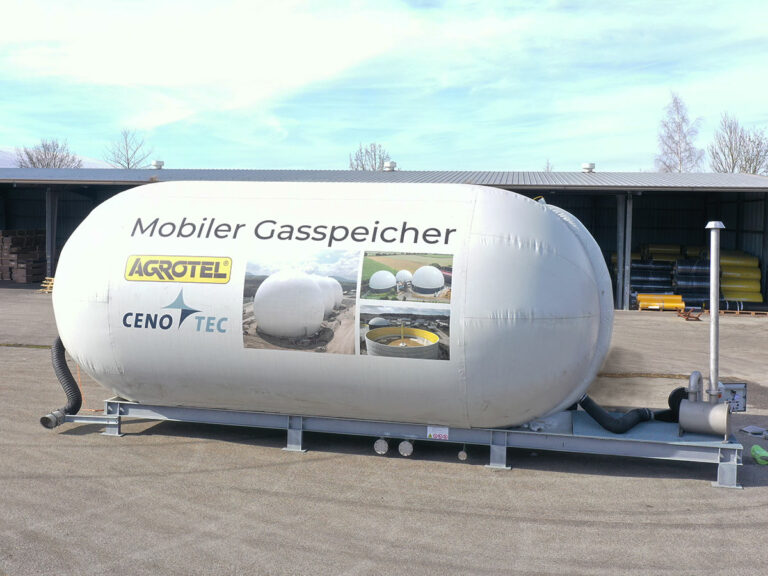 AGROTEL CenoTec Mietgasspeicher für die Lagerung von Biogas bei Umbauten oder Reparaturen der Biogasanlage