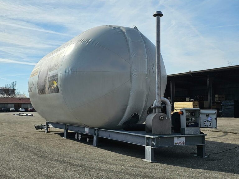 Mietbarer Doppelmembran-Gasspeicher zur temporären Zwischenlagerung von Biogas