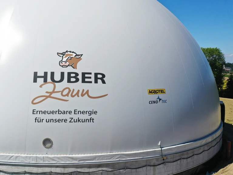 Logodruck auf AGROTEL CenoTec Doppelmembrangasspeicher