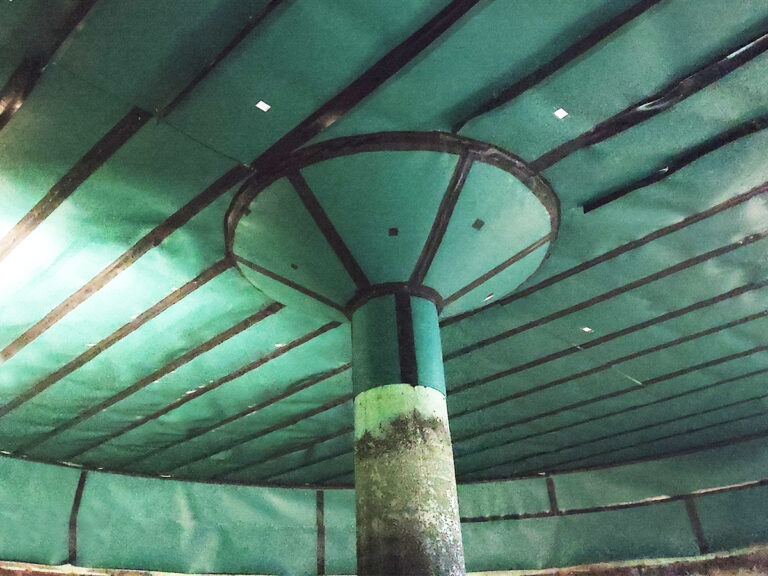 Decke-Pilz-Wandsanierung mit SaniTarp Betonschutzfolie