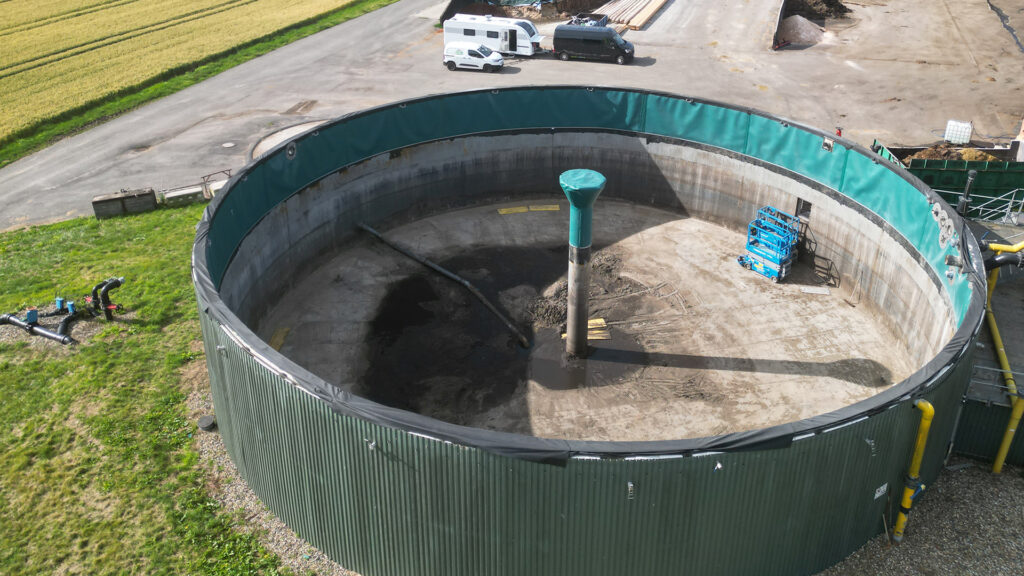 Betonschutzfolie SaniTarp zur Sanierung von Biogasbehältern, als Schutz vor Korrosion