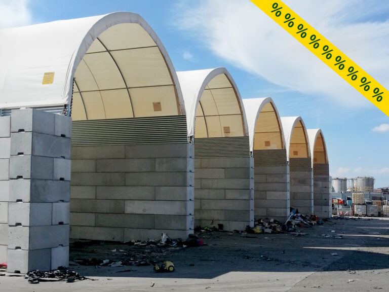 Preisaktion: AGROTEL Bogenhallen als Schüttgut-Überdachung